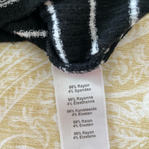 Proiect Social T Urban Outfitters Black and White Stripe Tie Wrap Top - Size S - Picture 3 of 5